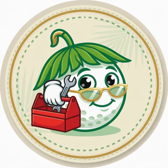Local Pros mascot — golf ball with a toolbox and a wrench